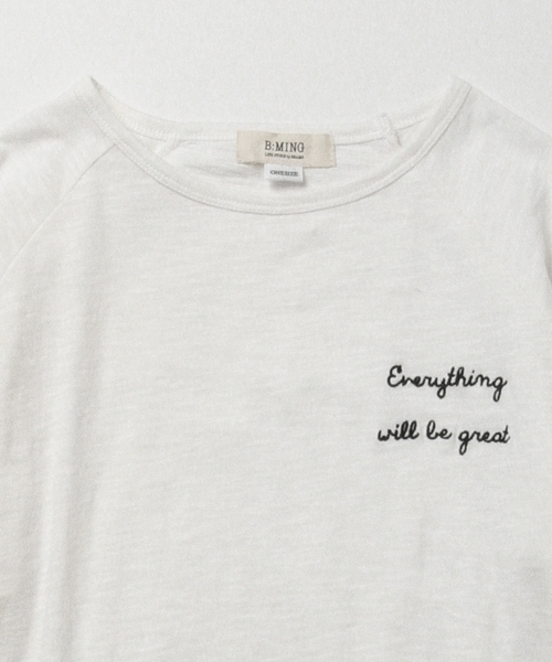 B:MING by BEAMS(ビーミングバイビームス)の「ビーミング by ビームス / ラグランプリント Tシャツ(Tシャツ/カットソー・レディース・ホワイト/ライトグレー/ブラック・ONE SIZE)」の7枚目の写真