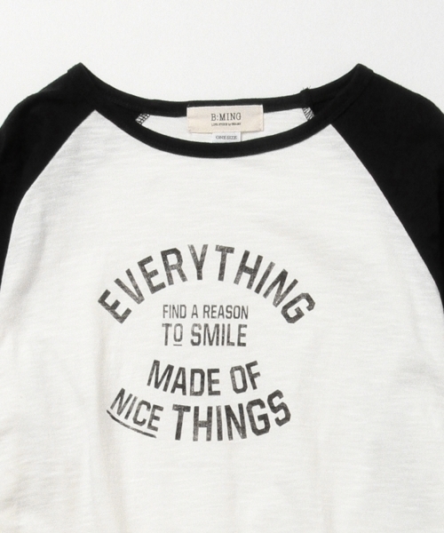 B:MING by BEAMS(ビーミングバイビームス)の「ビーミング by ビームス / ラグランプリント Tシャツ(Tシャツ/カットソー・レディース・ホワイト/ライトグレー/ブラック・ONE SIZE)」の16枚目の写真