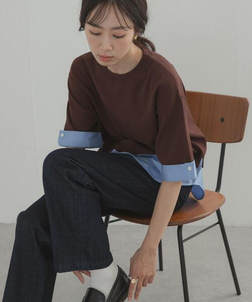 URBAN RESEARCH DOORS(アーバンリサーチドアーズ)の「フェイクレイヤードニットプルオーバー(ニット/セーター・レディース・ブラック系その他/ブラウン系その他/ブルー系その他・FREE)」の13枚目の写真
