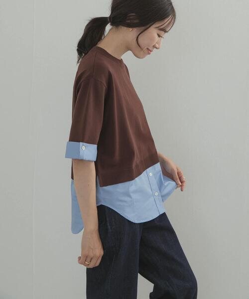 URBAN RESEARCH DOORS(アーバンリサーチドアーズ)の「フェイクレイヤードニットプルオーバー(ニット/セーター・レディース・ブラック系その他/ブラウン系その他/ブルー系その他・FREE)」の14枚目の写真