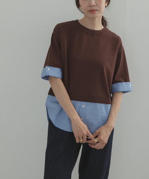 URBAN RESEARCH DOORS(アーバンリサーチドアーズ)の「フェイクレイヤードニットプルオーバー(ニット/セーター・レディース・ブラック系その他/ブラウン系その他/ブルー系その他・FREE)」の15枚目の写真