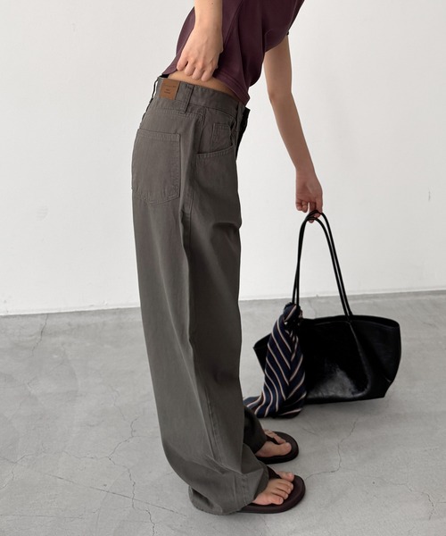 CANAL JEAN(キャナルジーン)の「El mar ウォッシュドコットンカーブパンツ(その他パンツ・レディース・チャコールグレー・SMALL/MEDIUM)」の3枚目の写真