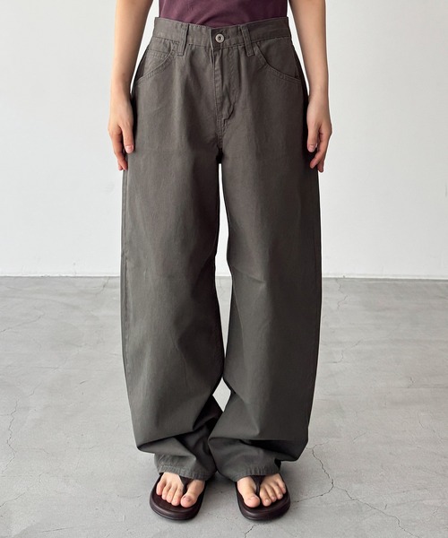 CANAL JEAN(キャナルジーン)の「El mar ウォッシュドコットンカーブパンツ(その他パンツ・レディース・チャコールグレー・SMALL/MEDIUM)」の5枚目の写真