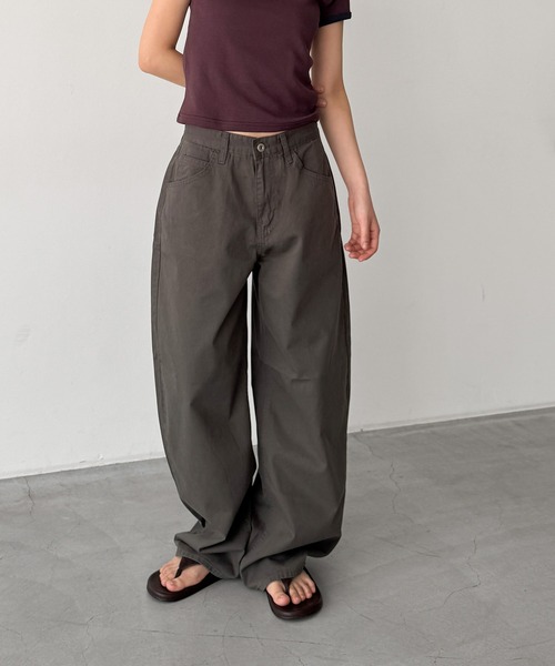 CANAL JEAN(キャナルジーン)の「El mar ウォッシュドコットンカーブパンツ(その他パンツ・レディース・チャコールグレー・SMALL/MEDIUM)」の13枚目の写真