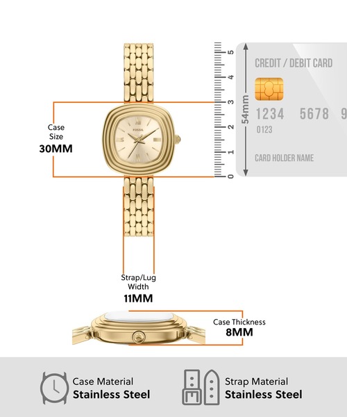 FOSSIL(フォッシル)の「フォッシル 腕時計 レディース アナログ ステンレス ES5506(アナログ腕時計・レディース・ゴールド・FREE)」の6枚目の写真