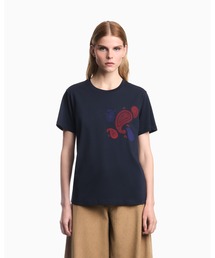 【エンポリオ アルマーニ】コットンジャージー Tシャツ Capsule Boteh