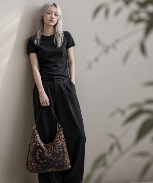 Burner(バーナー)の「【Leathen Leather(レーセンレザー)】レオパード柄 ワイドショルダートートバッグ lea-shbag-29-17【RBTS】(ショルダーバッグ・メンズ・ベージュ・FREE)」の9枚目の写真