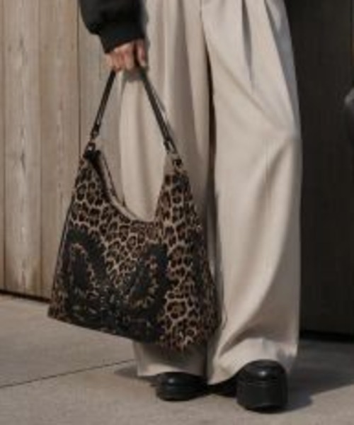 Burner(バーナー)の「【Leathen Leather(レーセンレザー)】レオパード柄 ワイドショルダートートバッグ lea-shbag-29-17【RBTS】(ショルダーバッグ・メンズ・ベージュ・FREE)」の12枚目の写真