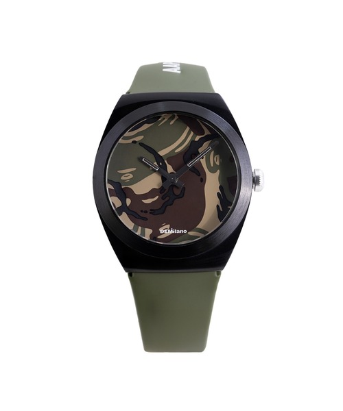 D1 MILANO(ディーワンミラノ)の「【D1 Milano x AAPE 】限定コラボ CANVA D1 ミラノ x エーエイプ - キャンバス(アナログ腕時計・メンズ・ライトグレー/ブルー/カーキ/レッド・FREE)」の1枚目の写真