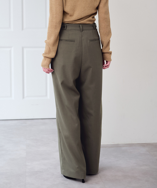 U by SPICK&SPAN(ユーバイスピックアンドスパン)の「ドライストレッチベルトスラックス(スラックス・レディース・ブラック/チャコールグレー/カーキ・36/38)」の12枚目の写真