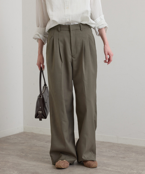 U by SPICK&SPAN(ユーバイスピックアンドスパン)の「ドライストレッチベルトスラックス(スラックス・レディース・ブラック/チャコールグレー/カーキ・36/38)」の17枚目の写真