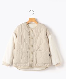 リバーシブル ボア ノーカラー」に該当するキッズのブルゾン