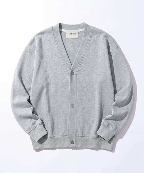 MAISON CLUB(メゾンクラブ)の「【MAISON CLUB】High Gauge Knit Cardigan / ハイゲージニットカーディガン SNF(カーディガン/ボレロ・メンズ・グレー・M/L)」の2枚目の写真