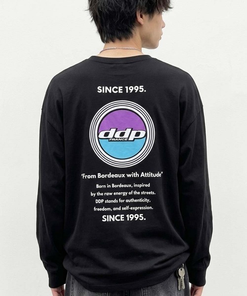 SHISKY（シスキー）の「DDP（ディーディーピー） 長袖Tシャツ BIGロンT（Tシャツ/カットソー・メンズ・ブラック/ホワイト系その他/ブラック系その他/ホワイト系その他2/ブルー系その他/グレー系その他/ダークグリーン/オレンジ/オフホワイト/ネイビー/グレー系その他2/ブラック系その他3/ブラック系その他2/ホワイト系その他3/チャコールグレー・L/M/XL）」の5枚目の写真