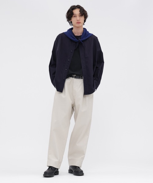 MHL.(エムエイチエル)の「SOFT HOPSACK(シャツ/ブラウス・メンズ・ブルー/オフホワイト/ネイビー・MEDIUM/LARGE/SMALL)」の8枚目の写真