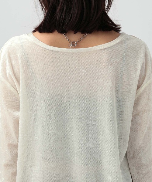 BAYFLOW（ベイフロー）の「レースコンビシアーベロアロングスリーブ（Tシャツ/カットソー・レディース・ラベンダー/ブラウン/オフホワイト・FREE）」の15枚目の写真