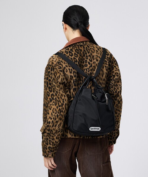 OUTDOOR PRODUCTS(アウトドアプロダクツ)の「【OUTDOOR PRODUCTS】Drawstring 2way Rucksack / 巾着2WAYリュック(バックパック/リュック・メンズ・ブラック・フリー)」の3枚目の写真