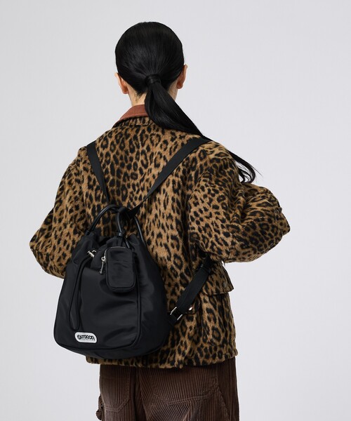 OUTDOOR PRODUCTS(アウトドアプロダクツ)の「【OUTDOOR PRODUCTS】Drawstring 2way Rucksack / 巾着2WAYリュック(バックパック/リュック・メンズ・ブラック・フリー)」の4枚目の写真