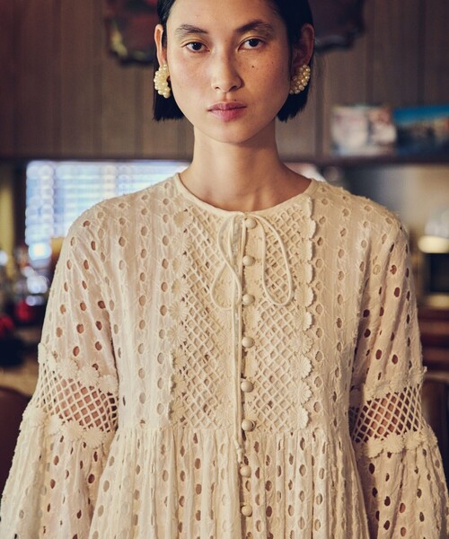 フリーダ　オフホワイトロングワンピース ブランド古着】長袖ワンピース（ワンピース）｜Freada（フリーダ）の