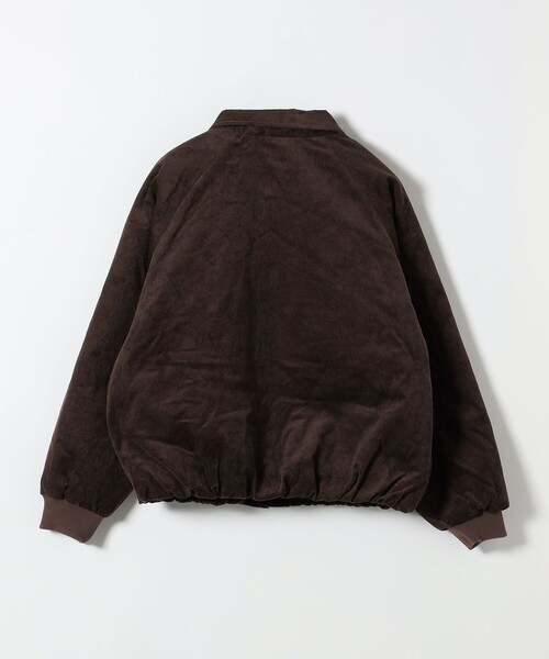 PARROTT CANVAS(パロットキャンバス)の「PARROTT CANVAS: コーデュロイ スタジアム ジャケット(スタジャン・レディース・ブラウン/オフホワイト・ONE SIZE)」の4枚目の写真