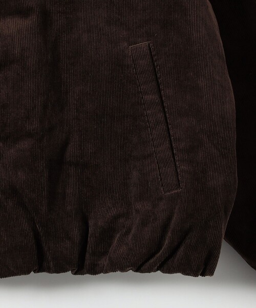 PARROTT CANVAS(パロットキャンバス)の「PARROTT CANVAS: コーデュロイ スタジアム ジャケット(スタジャン・レディース・ブラウン/オフホワイト・ONE SIZE)」の9枚目の写真