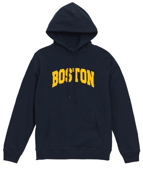 Ol' Basics(オールベーシックス)の「Ol' Basics(オール・ベーシックス) プルパーカー スウェット BOSTON ロゴ プリント 裏毛 トップス レディース ユニセックス(パーカー・レディース・ネイビー/モスグリーン/スミクロ/バーガンディー・S)」の4枚目の写真