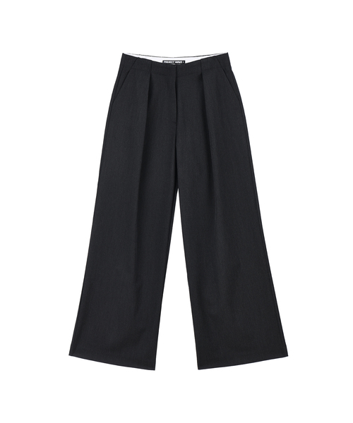 PROJECT WAVE(プロジェクトウェーブ)の「ピークツイルパンツ(2色)(スラックス・レディース・ベージュ/チャコールグレー・SMALL/MEDIUM/LARGE)」の2枚目の写真