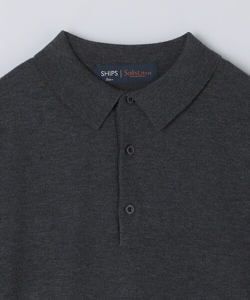 SHIPS Colors(シップス カラーズ)の「【一部WEB限定】Solist(R)Heat 14ゲージ ニット ポロシャツ◆(ニット/セーター・メンズ・チャコールグレー/カーキ/ネイビー/ブラウン・X-LARGE/LARGE/MEDIUM)」の10枚目の写真