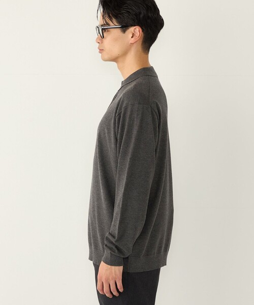 SHIPS Colors(シップス カラーズ)の「【一部WEB限定】Solist(R)Heat 14ゲージ ニット ポロシャツ◆(ニット/セーター・メンズ・チャコールグレー/カーキ/ネイビー/ブラウン・X-LARGE/LARGE/MEDIUM)」の18枚目の写真