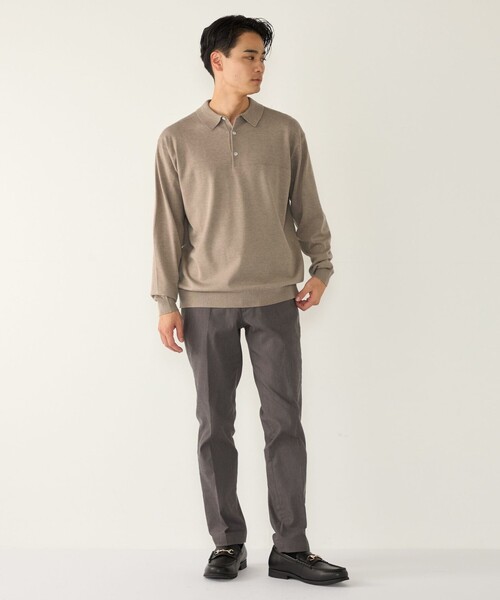 SHIPS Colors(シップス カラーズ)の「【一部WEB限定】Solist(R)Heat 14ゲージ ニット ポロシャツ◆(ニット/セーター・メンズ・チャコールグレー/カーキ/ネイビー/ブラウン・X-LARGE/LARGE/MEDIUM)」の22枚目の写真