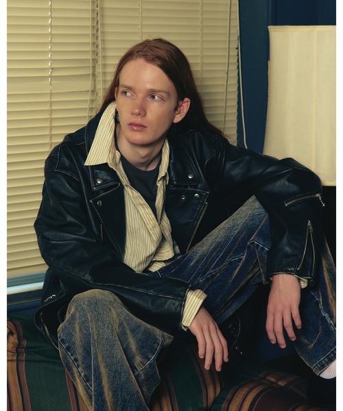 ADAM PATEK(アダムパテック)の「ADAMPTEK/stitched calm pinchstripe shirt/ストライプシャツ/AP2625004(シャツ/ブラウス・レディース・ブルー/ホワイト・1/2)」の1枚目の写真