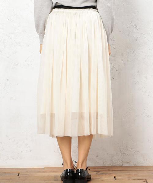 green label relaxing(グリーンレーベルリラクシング)の「KF Pチュール GA MIDI スカート◆(スカート・レディース・オフホワイト/オリーブ/ネイビー・FREE)」の11枚目の写真