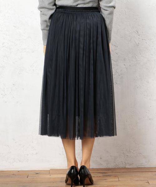 green label relaxing(グリーンレーベルリラクシング)の「KF Pチュール GA MIDI スカート◆(スカート・レディース・オフホワイト/オリーブ/ネイビー・FREE)」の13枚目の写真