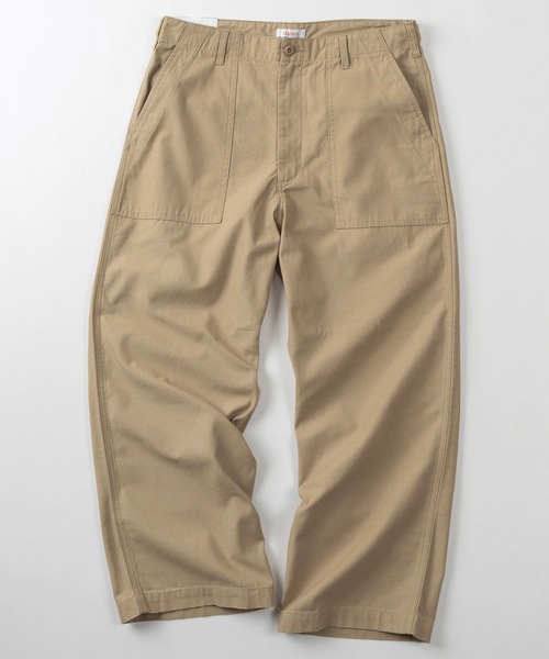 HANES(ヘインズ)の「【78】【Hanes/ヘインズ】ワイド ベイカー チノパンツ/ワークパンツ/アジャスター付き/綿100%/右綾ツイル/ワーク/ミリタリー/ユニセックス/レディース/メンズ(チノパンツ・メンズ・カーキ/ブラック/チャコールグレー/ベージュ・S/M/L/XL)」の3枚目の写真