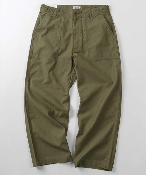 HANES(ヘインズ)の「【78】【Hanes/ヘインズ】ワイド ベイカー チノパンツ/ワークパンツ/アジャスター付き/綿100%/右綾ツイル/ワーク/ミリタリー/ユニセックス/レディース/メンズ(チノパンツ・メンズ・カーキ/ブラック/チャコールグレー/ベージュ・S/M/L/XL)」の4枚目の写真