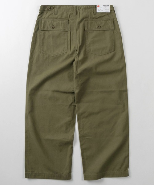 HANES(ヘインズ)の「【78】【Hanes/ヘインズ】ワイド ベイカー チノパンツ/ワークパンツ/アジャスター付き/綿100%/右綾ツイル/ワーク/ミリタリー/ユニセックス/レディース/メンズ(チノパンツ・メンズ・カーキ/ブラック/チャコールグレー/ベージュ・S/M/L/XL)」の8枚目の写真