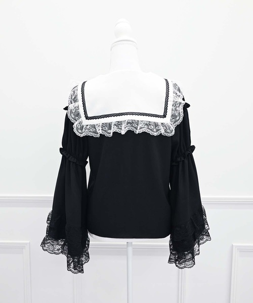 MA*RS(アメーバーマーズ)の「クロス刺繍姫袖ブラウス(シャツ/ブラウス・レディース・ホワイト/ブラック・FREE)」の4枚目の写真