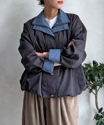 ダブルカラーバルーンブルゾン