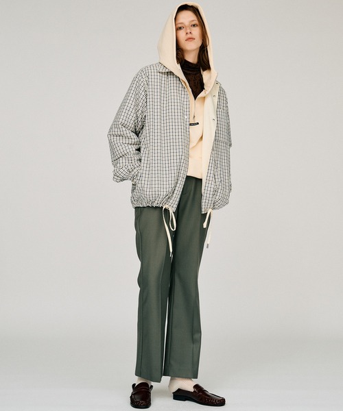 PRANK PROJECT(プランクプロジェクト)の「【2026Winter Pre-Order】ウーステッドセミフレアパンツ / Worsted Semi-Flare Pants(スラックス・レディース・ブラック/カーキ/マルチ・38/36)」の12枚目の写真