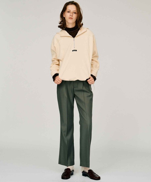 PRANK PROJECT(プランクプロジェクト)の「【2026Winter Pre-Order】ウーステッドセミフレアパンツ / Worsted Semi-Flare Pants(スラックス・レディース・ブラック/カーキ/マルチ・38/36)」の11枚目の写真