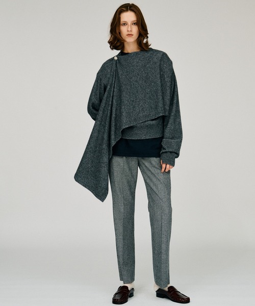 PRANK PROJECT(プランクプロジェクト)の「【2026Winter Pre-Order】ウーステッドセミフレアパンツ / Worsted Semi-Flare Pants(スラックス・レディース・ブラック/カーキ/マルチ・38/36)」の6枚目の写真