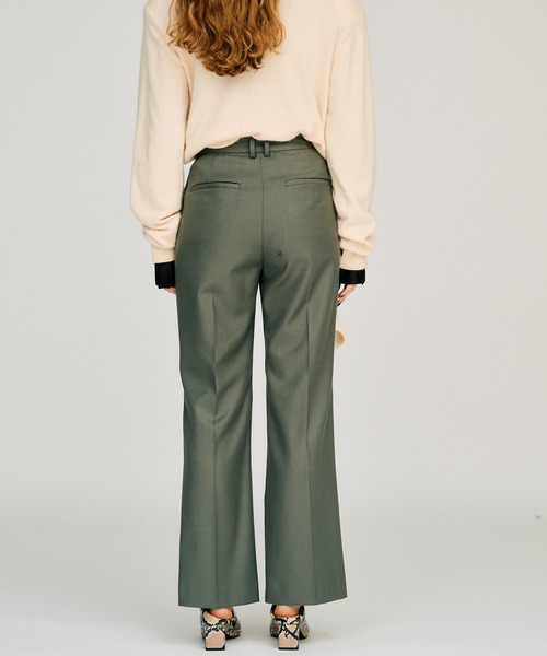 PRANK PROJECT(プランクプロジェクト)の「【2026Winter Pre-Order】ウーステッドセミフレアパンツ / Worsted Semi-Flare Pants(スラックス・レディース・ブラック/カーキ/マルチ・38/36)」の10枚目の写真