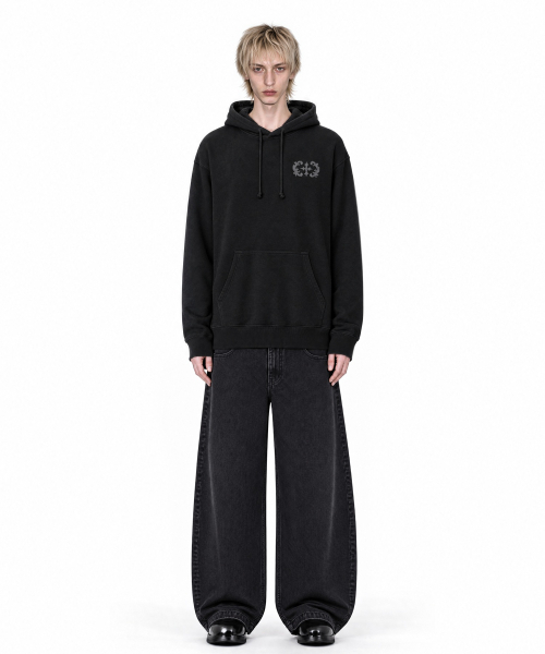 IDWS(アイドンワナセル)の「Crux Curved Denim Pants Black(デニムパンツ・レディース・その他・1/2/0)」の4枚目の写真