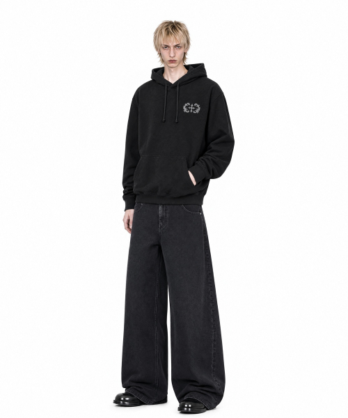 IDWS(アイドンワナセル)の「Crux Curved Denim Pants Black(デニムパンツ・レディース・その他・1/2/0)」の10枚目の写真