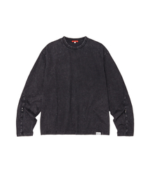 GEECOON（ジークーン）の「ラフダメージ加工シェルパウォッシュロングスリーブ GEE267-122 ブラック（Tシャツ/カットソー）」
