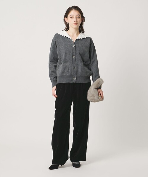 UNITED ARROWS(ユナイテッドアローズ)の「ベルベット イージーパンツ(その他パンツ・レディース・ダークブラウン/ブラック・38/36)」の9枚目の写真