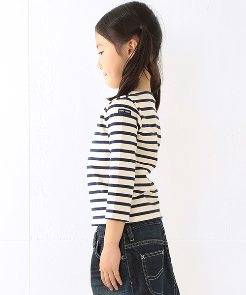 B:MING by BEAMS（ビーミングバイビームス）の「SAINT JAMES / ボーダーウエッソンT ＜KIDS＞（Tシャツ/カットソー・キッズ・オフホワイト/ナチュラル/ネイビー・2/4/8/6）」の12枚目の写真