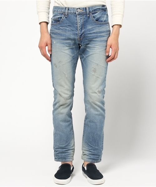 JACKROSE（ジャックローズ）の「ヴィンテージ加工ストレートデニム（デニムパンツ・メンズ・サックスブルー・M/L/XL/S）」の4枚目の写真