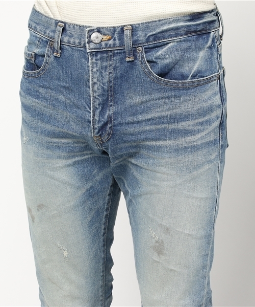 JACKROSE（ジャックローズ）の「ヴィンテージ加工ストレートデニム（デニムパンツ・メンズ・サックスブルー・M/L/XL/S）」の5枚目の写真