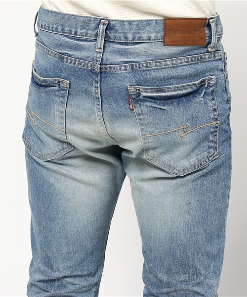 JACKROSE（ジャックローズ）の「ヴィンテージ加工ストレートデニム（デニムパンツ・メンズ・サックスブルー・M/L/XL/S）」の6枚目の写真